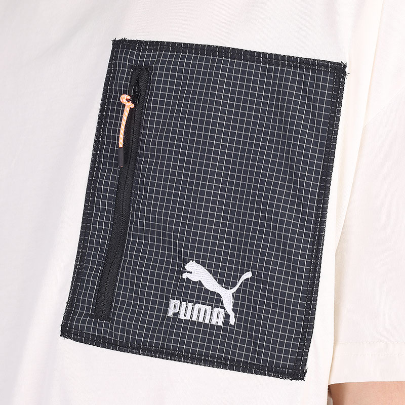 мужская бежевая футболка PUMA HC Pocket Tee 53461065 - цена, описание, фото 2